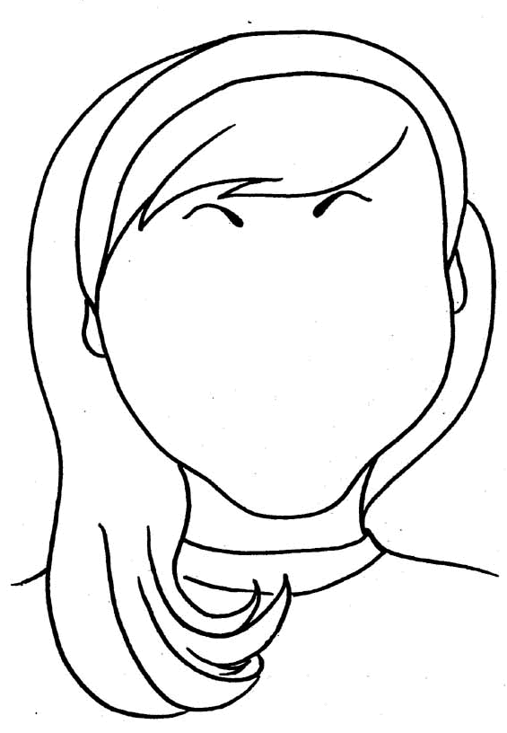 facial features coloring pages - photo #4