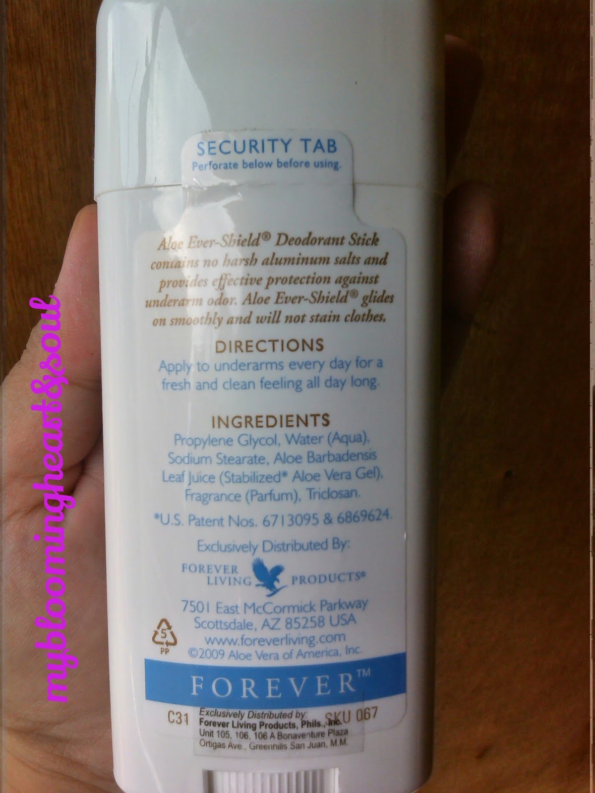 Bør Peep konvergens Review: Aloe Ever Shield Deodorant Stick - My Blooming Heart and Soul