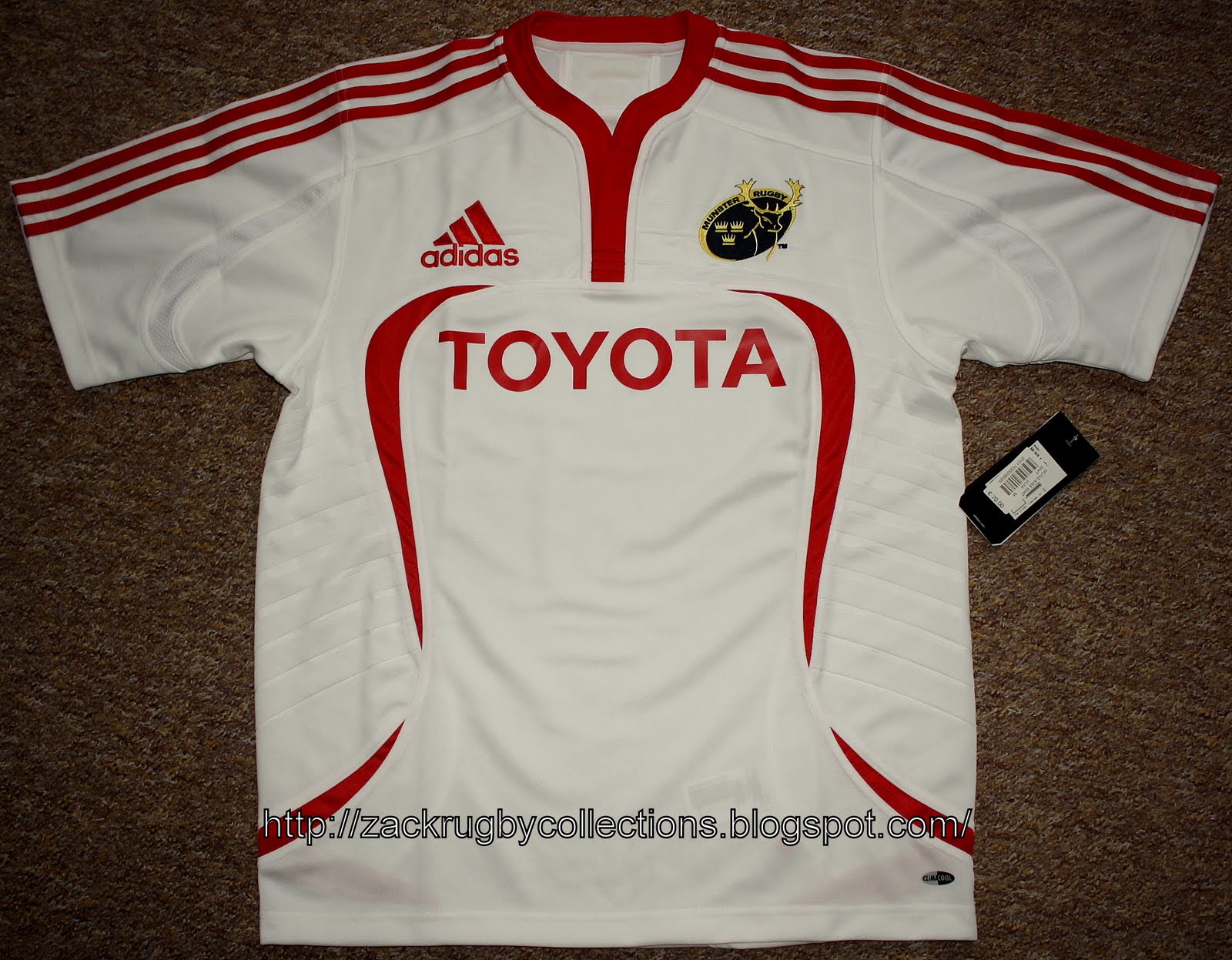 ZackRugby Collections® Munster Pro Away SS 2008/2009 Rugby Jersey