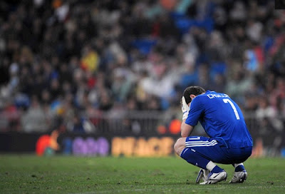 Iker Casillas sad on the field