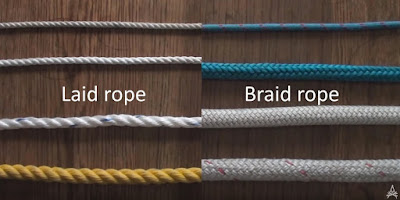 laid or braid rope you could use to tie the Monkey's Fist