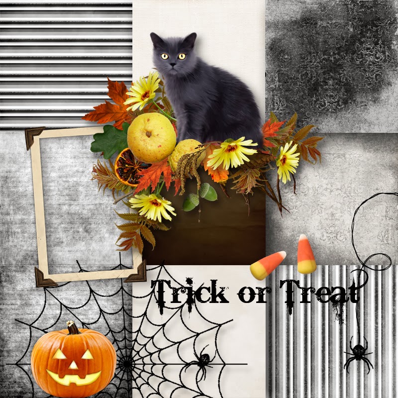 cheyOkota digital scraps Halloween Digital Scrapbook kit plus freebie