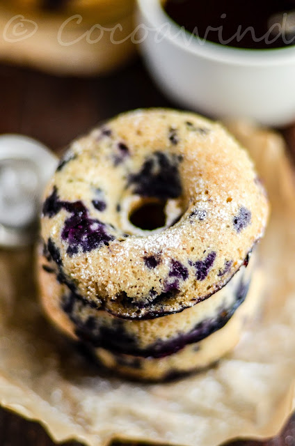 Baked Wholewheat Blueberry Donuts