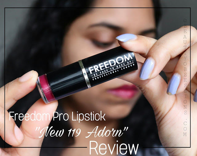 Freedom Pro Lipstick Now 119 Adorn Review & Swatches