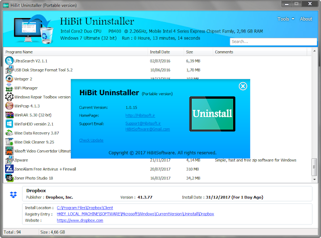 HiBit Uninstaller 2.7.62 + Portable - Desinstalador de programas gratuito y muy completo