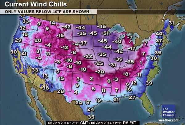 extreme cold across the midwest in Chicago business closed for the day