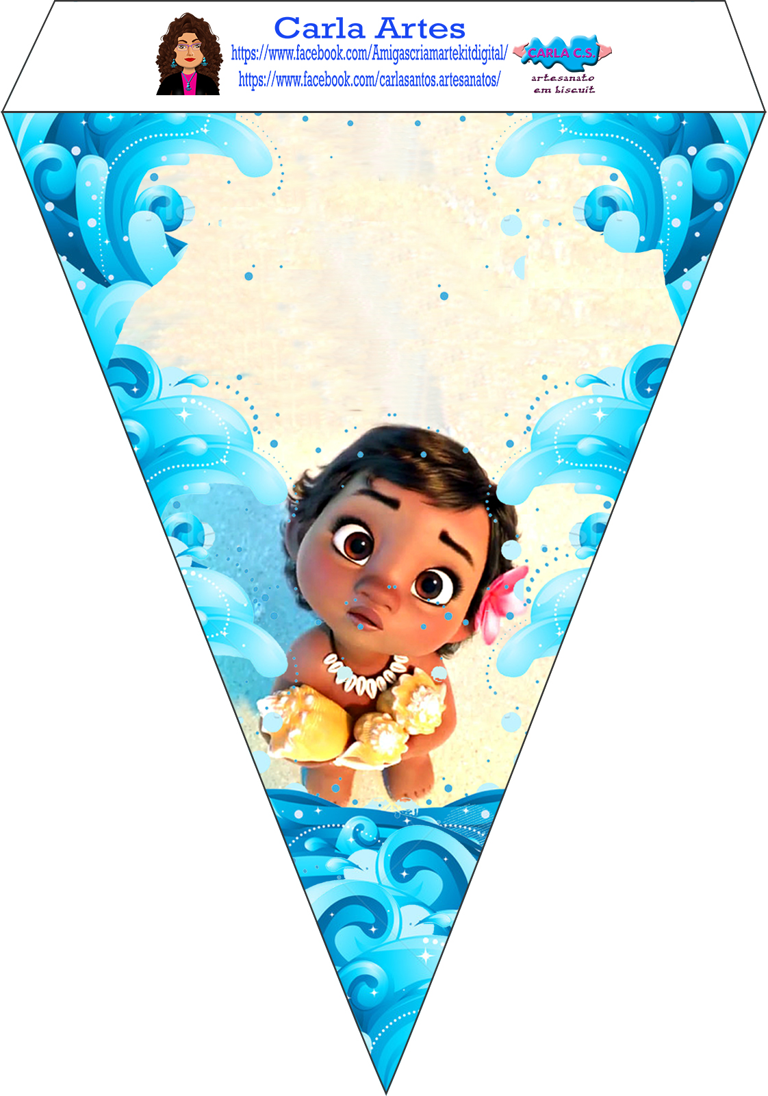 Fazendo a Propria Festa: KIT DE FESTA PERSONALIZADA TEMA MOANA BEBÊ