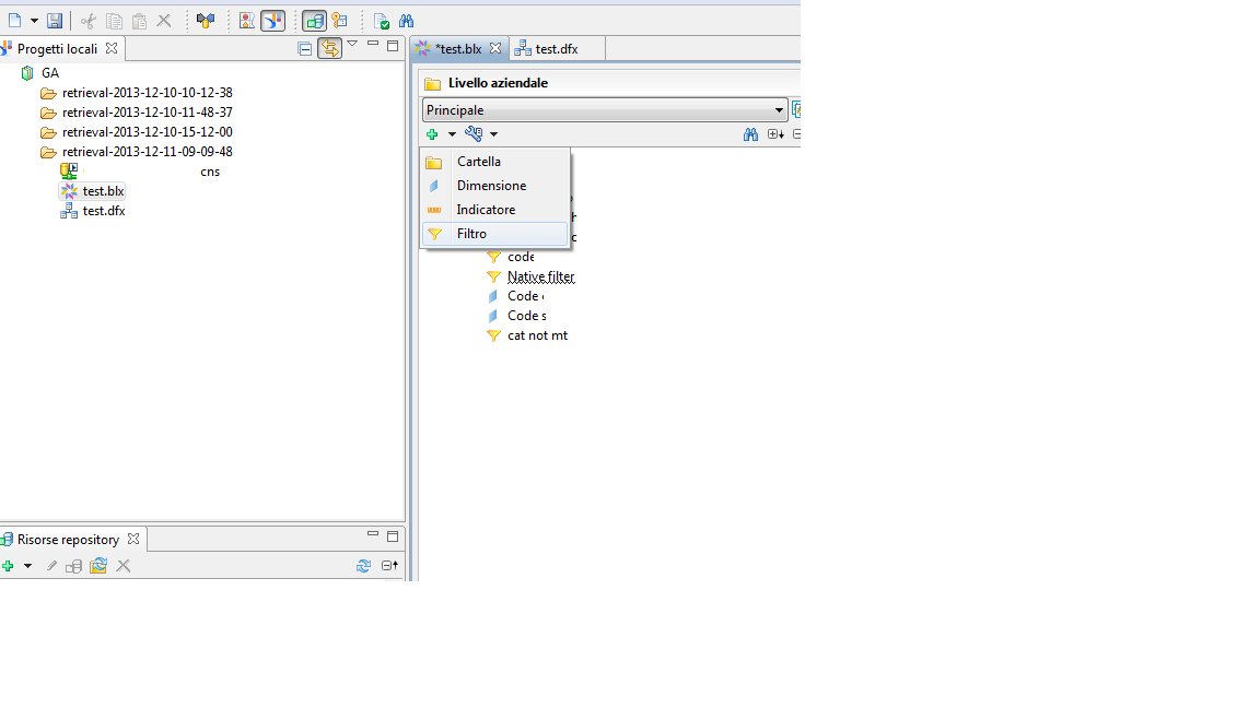 Information Design Tool How to create a Native filter