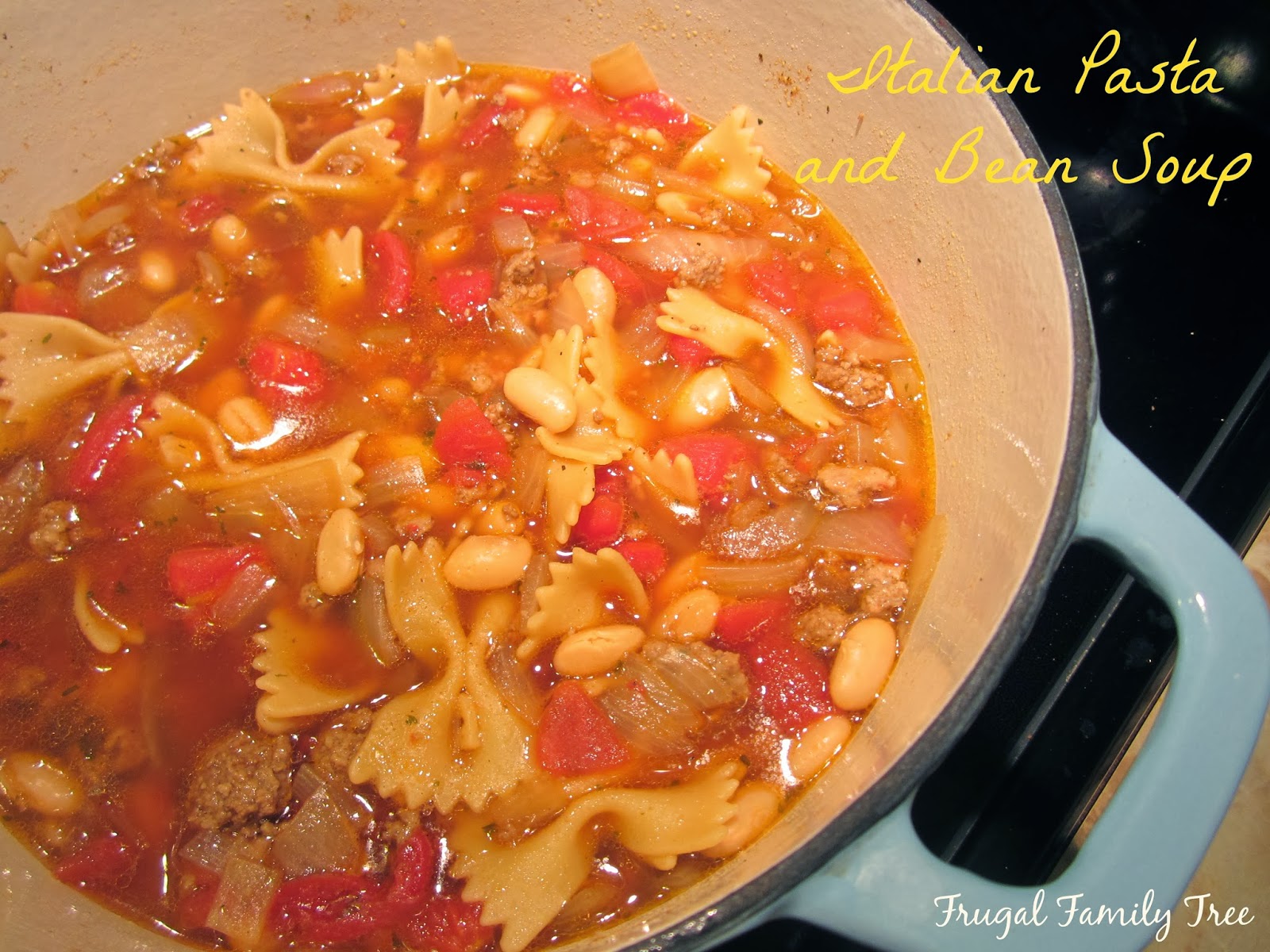 Italian Pasta and Bean Soup | Frugal Family Tree