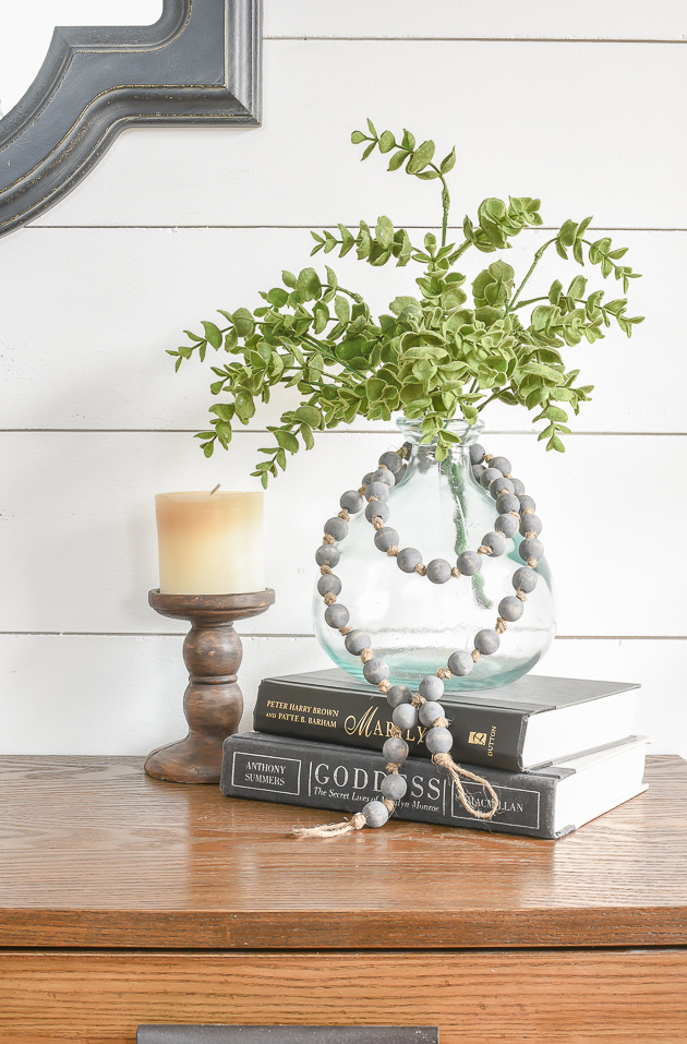 5 Diy How To Make A Wood Bead Garland With Tassels Little House Of Four Creating Beautiful Home One Thrifty Project At Time - Wood Bead Decor Ideas