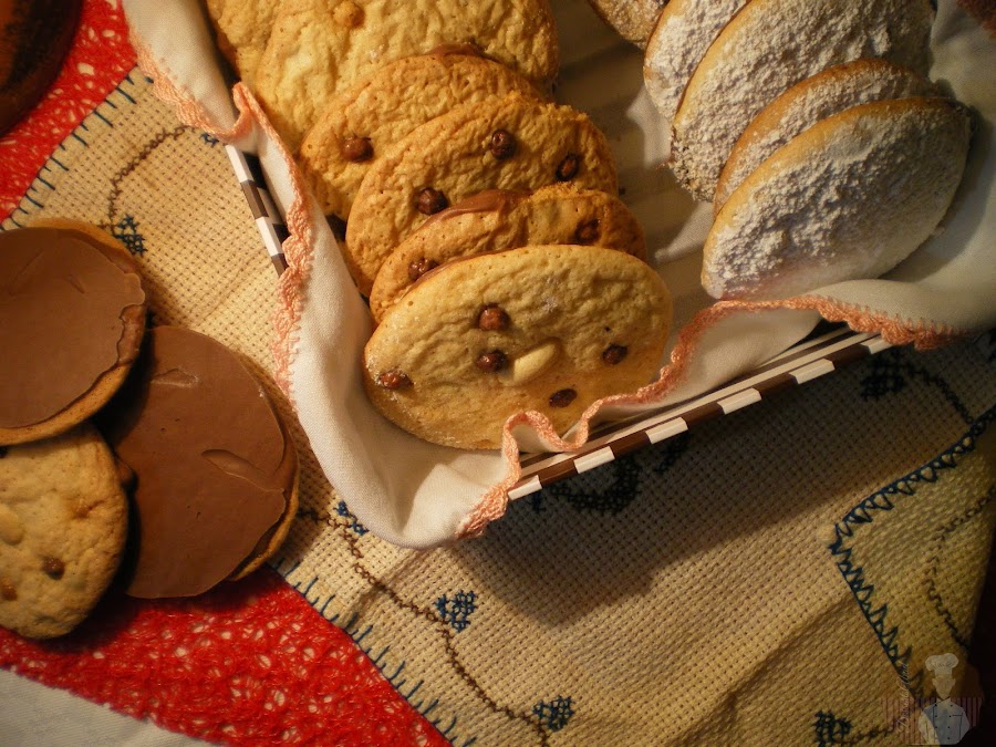 Galletas de crema de cacahuete con chocolate