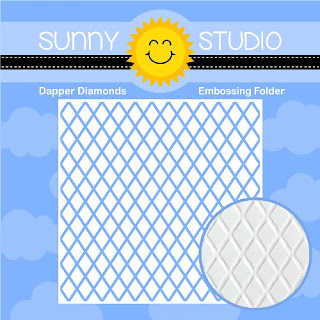 Sunny Studio Stamps: 6x6 Dapper Diamonds Embossing Folder