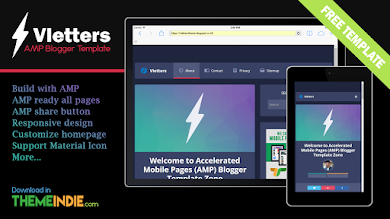 Accelerated Mobile Pages (AMP) Blogger Template - VlettersAMP