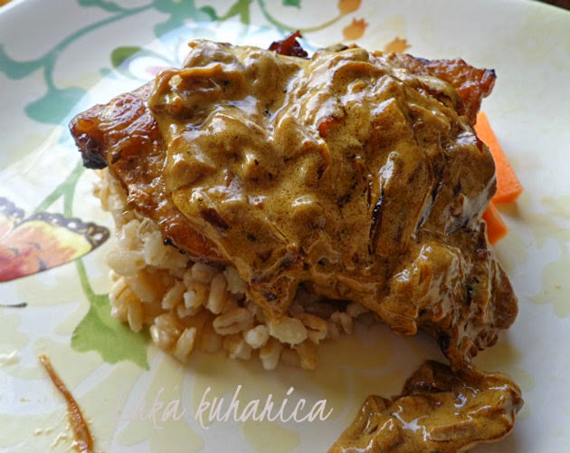 Succulent, tender pork is so tempting in this delicious, creamy sauce full of flavors.