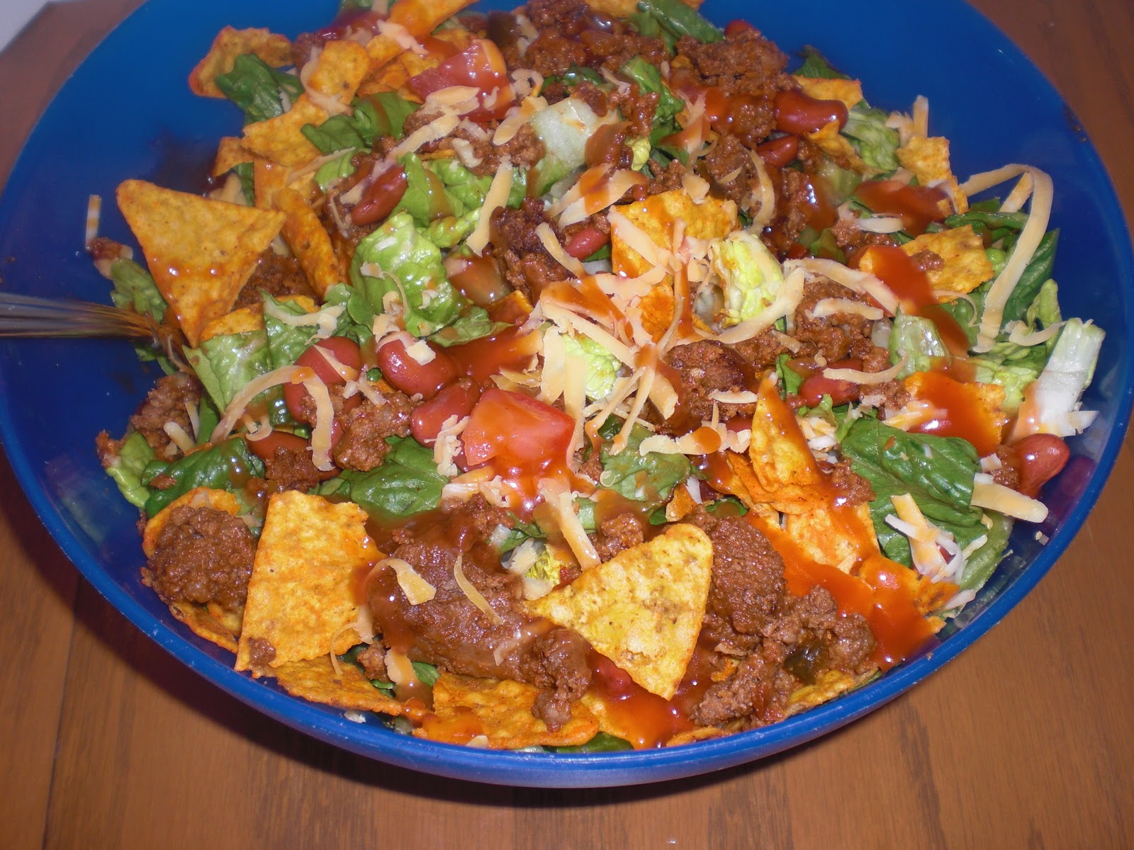 Weekday Chef Taco Salad from Leftover Taco Filling