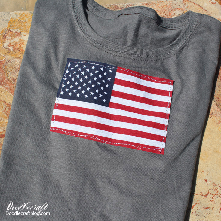 Stars and Stripes Shirt with Faux Raglan Sleeves!