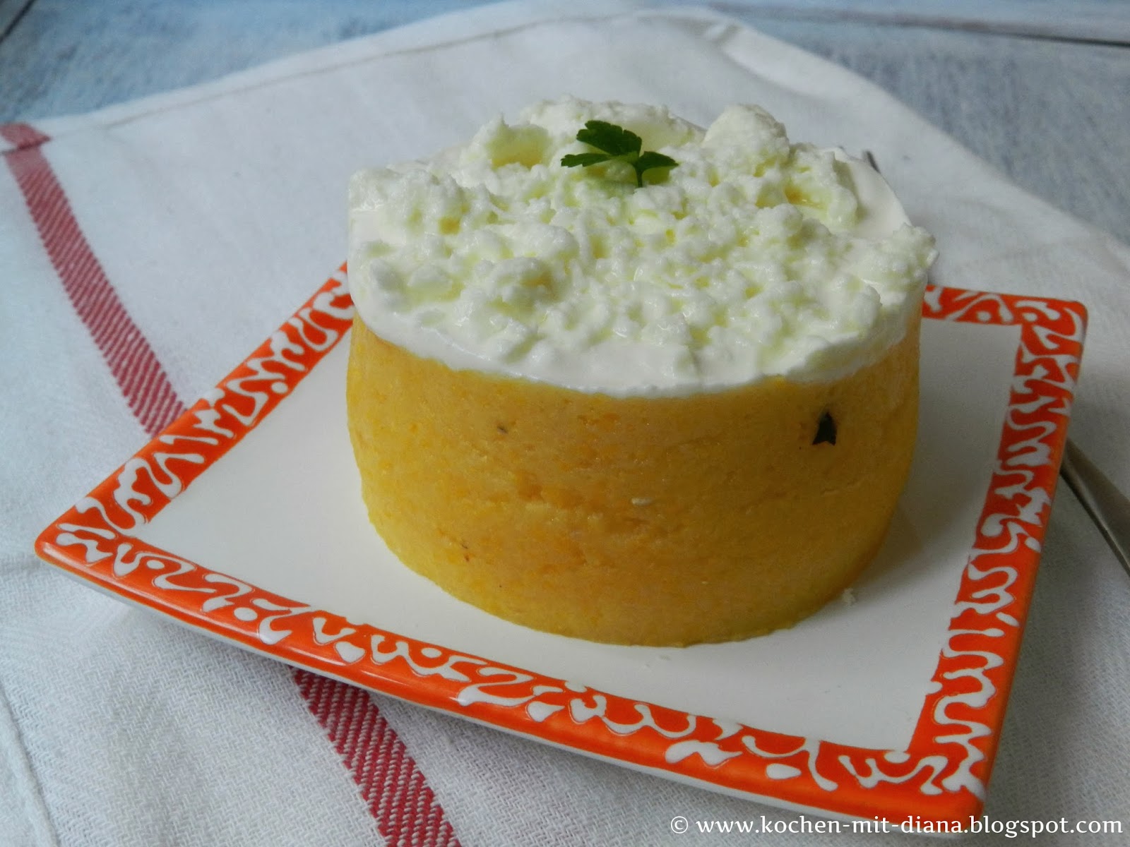 Polenta with cheese and sour cream - Cooking with Diana