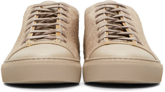 Smoking Camel: Damir Doma Suede Fulcia Low-Top Sneakers | SHOEOGRAPHY