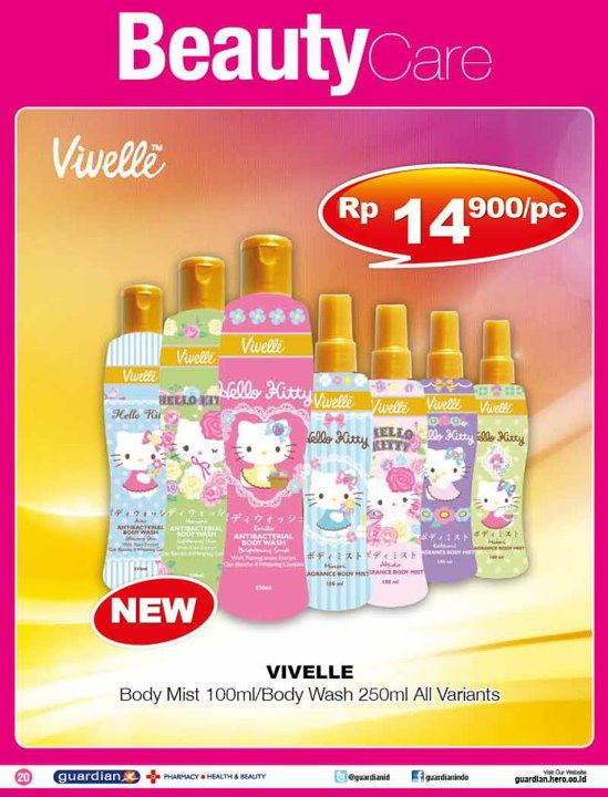 Indah Kusuma Dewi Vivelle Hello Kitty Fragrance Body Mist
