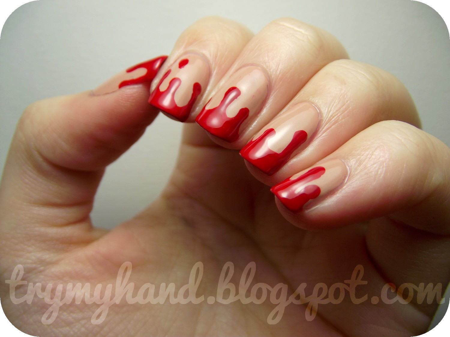 Try My Hand: Halloween Nails : Blood Drips