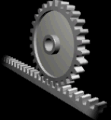 rack and pinion gears animation