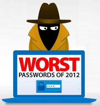 List of Top 25 Worst Passwords in 2012