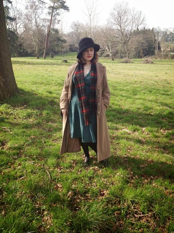 Fancy Dresscapades: Outfit of the day: A camel coat and a collectif dress