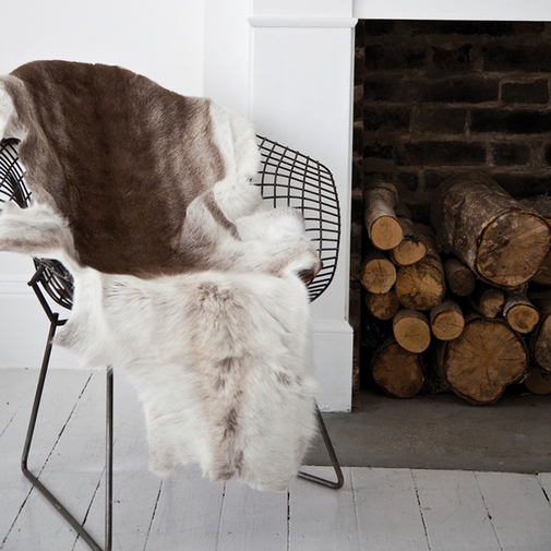 The Modern Sophisticate Get Cozy Reindeer Hide Rugs If Rudolph Isn T You Thing But Want To Add The Same Color Palette Through A Fur