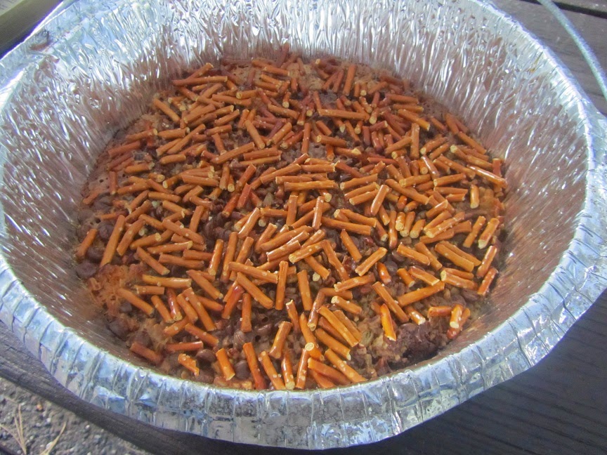 Sourbonk's Cookbook Dutch Oven Seven Layer Brownie