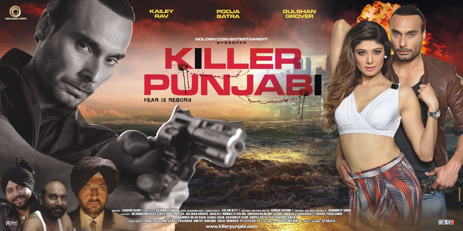 Killer Punjabi Movie First look Poster Complete cast and crew of Killer Punjabi (2016) bollywood hindi movie wiki, poster, Trailer, music list - Puja Batra , Gulshan Grover and M'laah Kaur Singh, Movie release date February 19, 2016