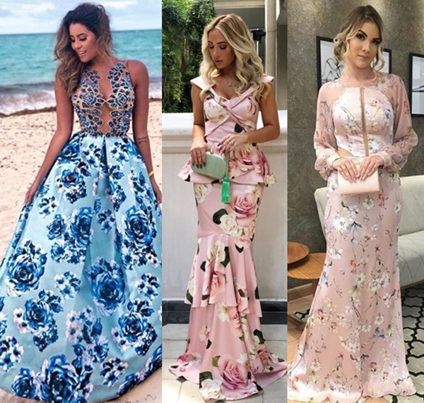 posso usar vestido estampado a noite