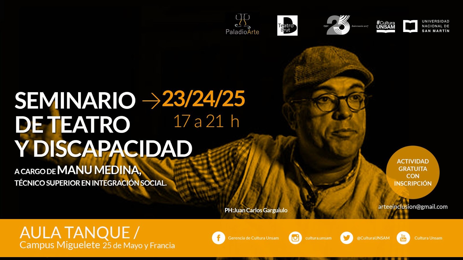 Teatro y discapacidad. Teatro Brut manu medina Teatro y discapacidad. Teatro Brut manu medina