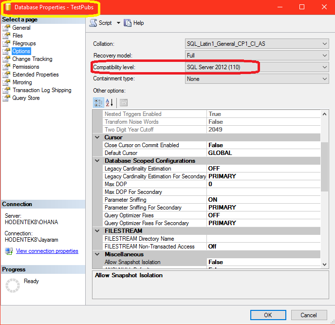 HodentekHelp: How do you change the compatibility level of a SQL Server ...