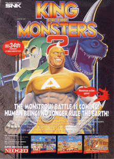 King of the Monster 2 arcade game portable flyer