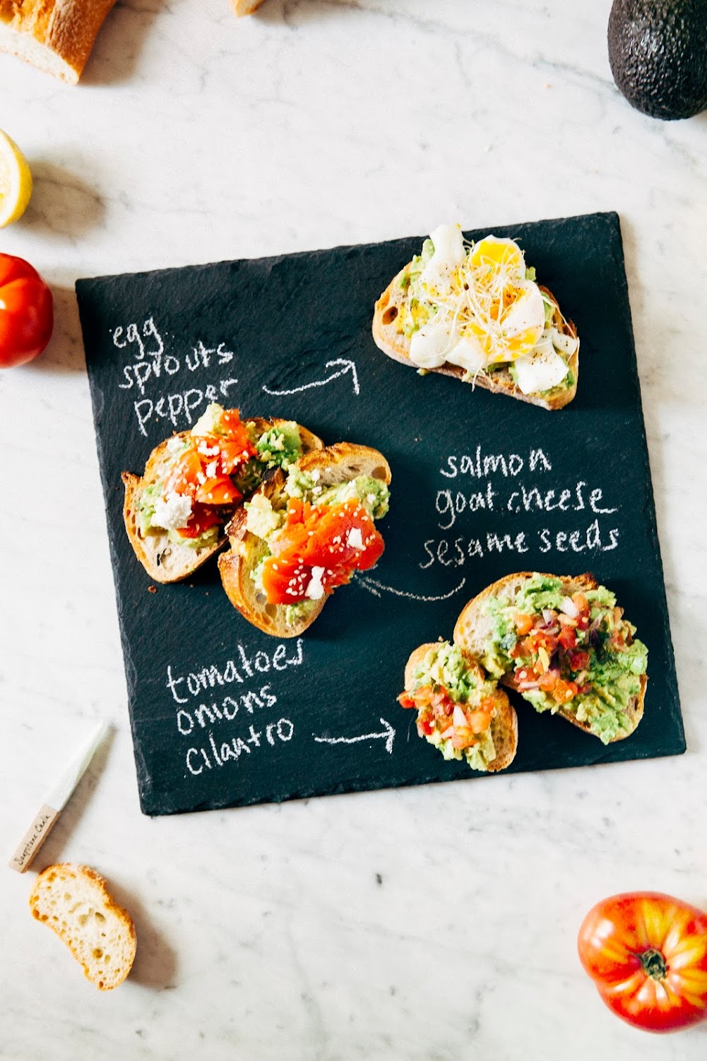 avocado toast, three ways