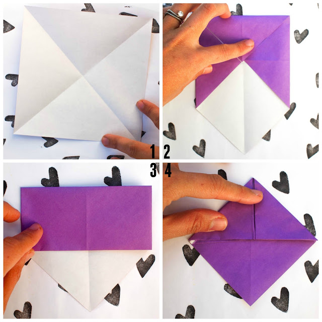 how to fold an origami mushroom- super easy origami kids craft