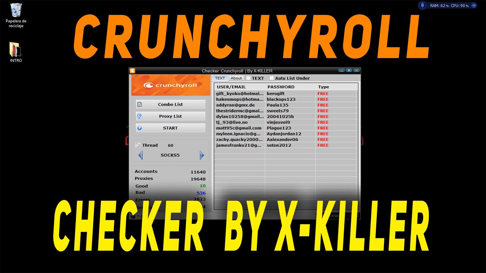 Crunchyroll checker by XKILLER