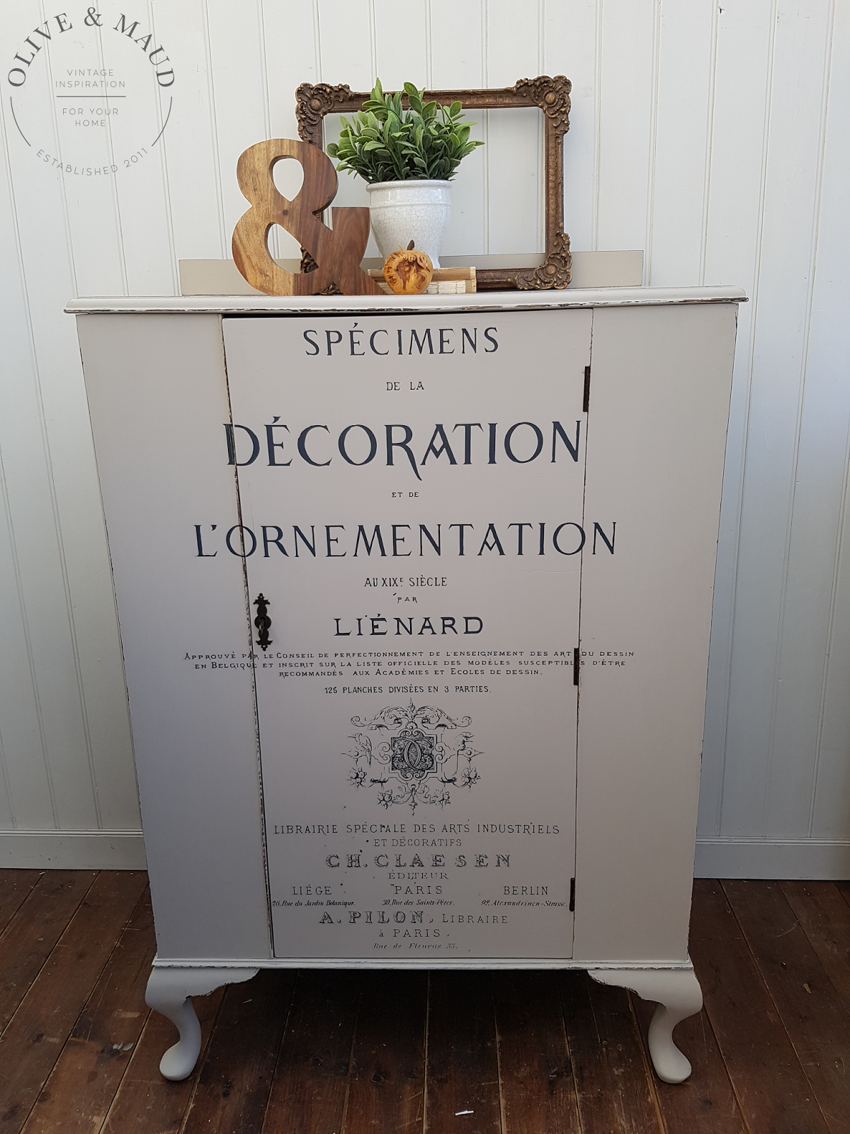 Olive Maud Armoire Make Over With An Iod Transfer