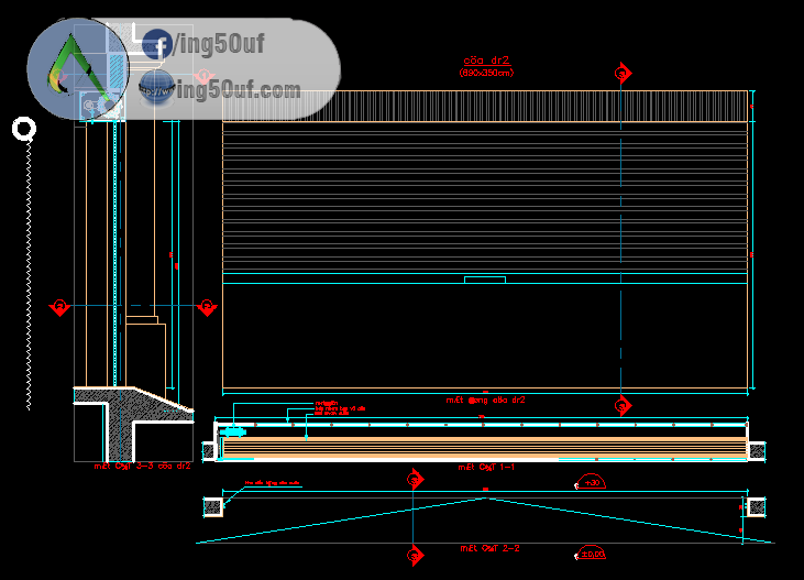 مخطط تمثيل ابواب الرول اوتوكاد Dwg