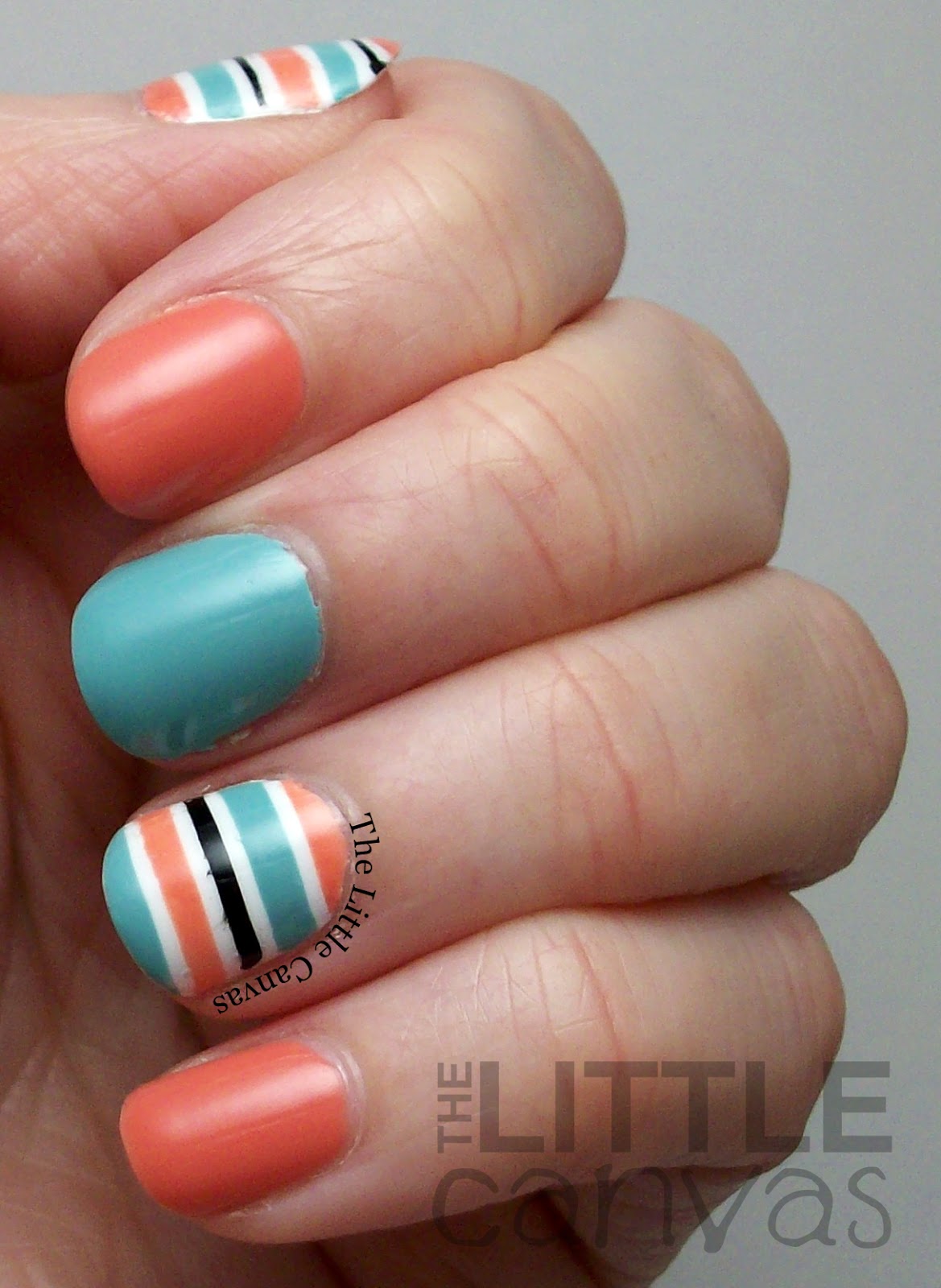 JR Peach & Teal With White Flowers Short Stiletto Press On/glue on Nails 24  Count DIY Mani Kit - Etsy