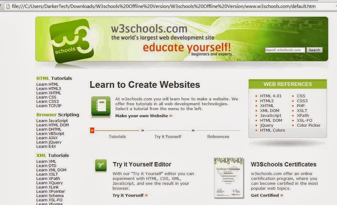 W3schools Offline Mode Latest Version Free Download | Programmer Central