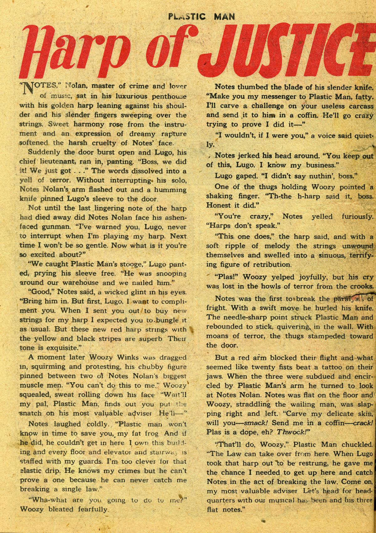 Read online Plastic Man (1943) comic -  Issue #19 - 22