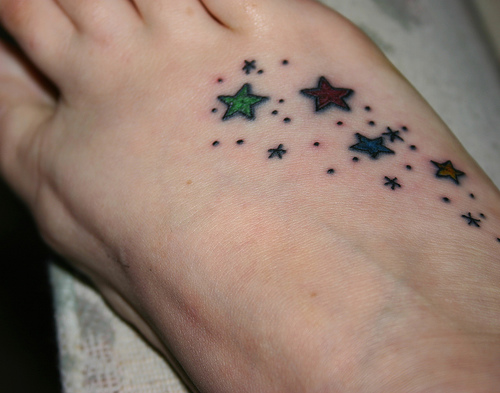 very popular design tattoos: stars tattoos ideal