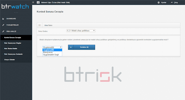 BTRWATCH ile ISO27001:2013 Uyumlu Risk Analizi