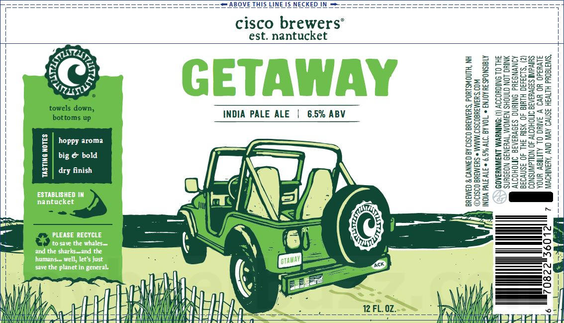 Cisco Brewers Adding Gripah Grapefruit IPA Cans & Bottles / Getaway IPA