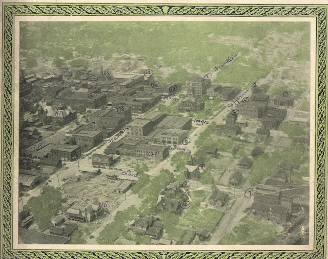 Monroe, North Carolina Miscellaneous History 1925 Aerial
