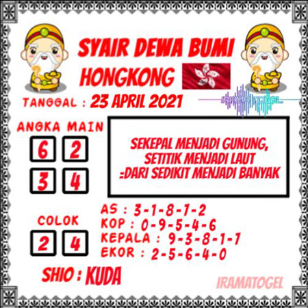Syair Dewa Bumi Hk 23 April 2021 Syair Dewa Bumi Hk 23 April 2021