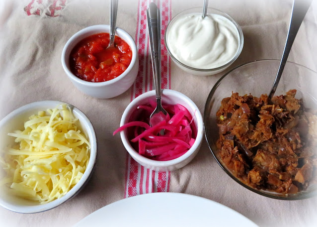Beef Barbacoa Tacos with Sweet Pickled Onions