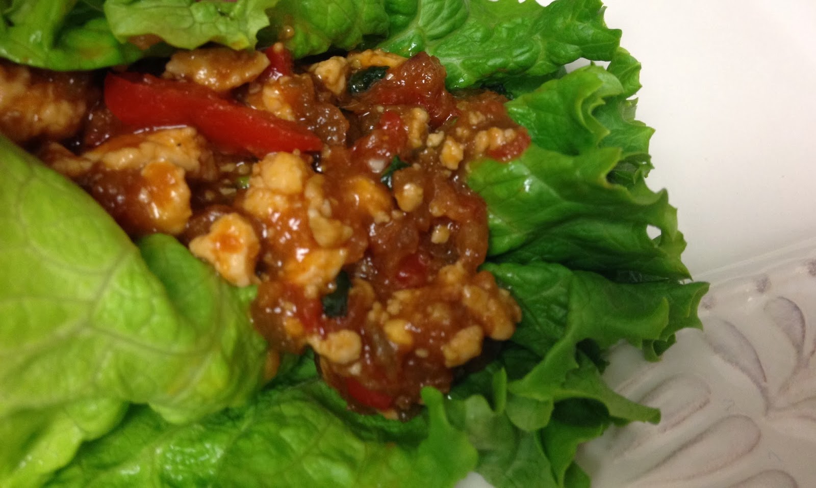 Books and Food: Spicy Asian Tofu Lettuce Wraps