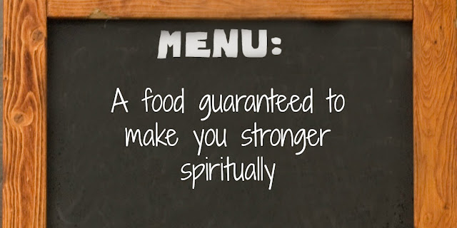 Imagine a food that guarantees spiritual health....no need to imagine. There is one. This 1-minute devotion explains. #BibleLoveNotes #Bible